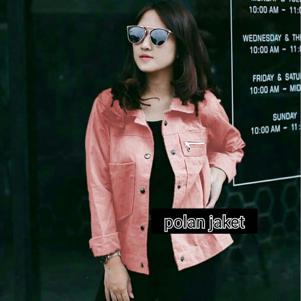 Jaket Polan - Polan Jaket Fashion Jaket Modis Wanita - Zippy Pocket - Pocket Zippy