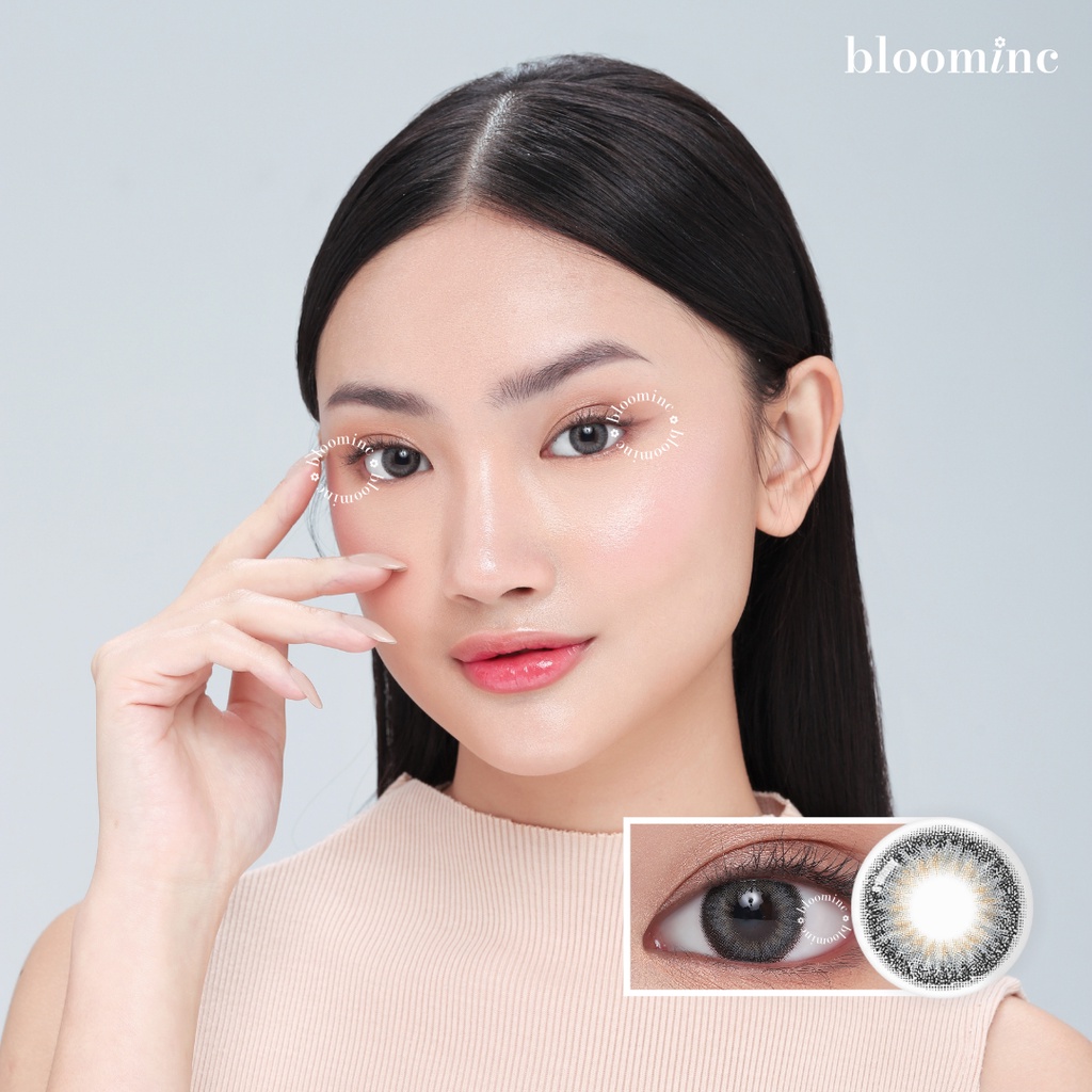EYESIGHT LENSES Softlens Bloominc Daisy Gray | Softlens Korea Premium 14.2mm Warna Abu Semi Natural, Cocok Untuk Daily atau Party, Bisa Normal Dan Minus (2pcs/sepasang)