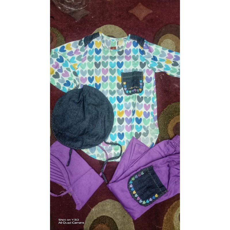 Baju Muslim Anak Perempuan Dannis Setelan Rok Anak Perempuan