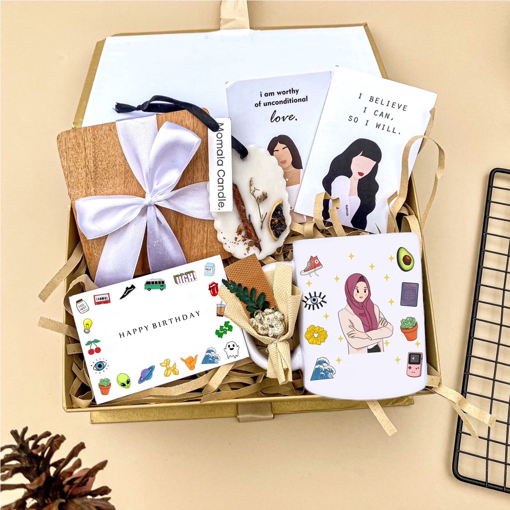 *PROSES CEPAT* Hampers Karakter girl hijab bucket hat / Hampers wisuda / kado ulang tahun / wedding 