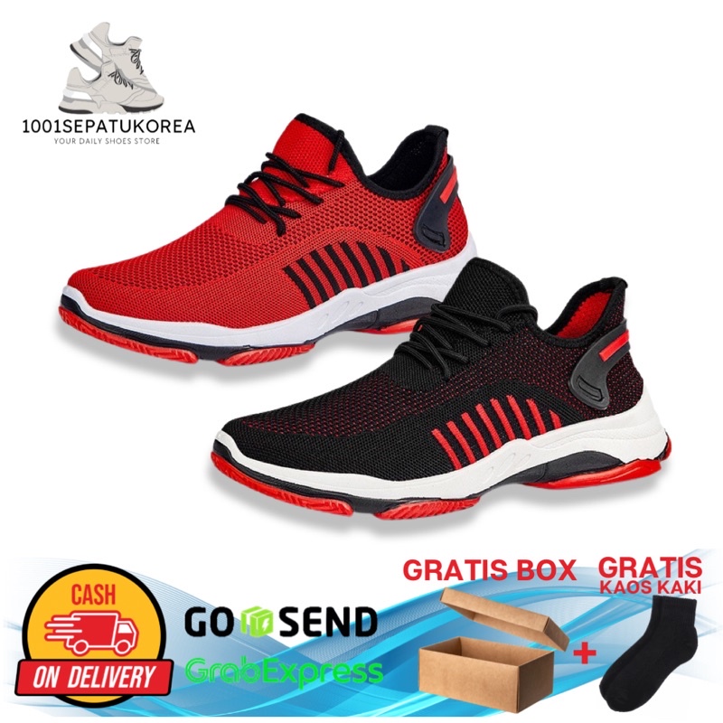 1001 IMPORT SEPATU SNEAKERS PRIA SPORT BLADE! + BOX DAN KAOS KAKI !! - 3 WARNA