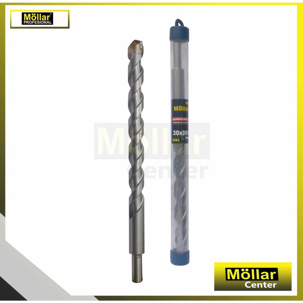 MOLLAR - Mata Bor Tembok PANJANG 20mm 20 mm - Mata Bor Beton Panjang 30cm - Bor Lubang Dinding - Masonary Drill Bit 300mm MOLLAR MLR