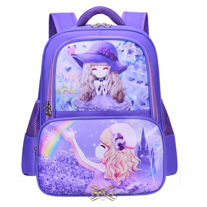 Tas Ransel Sekolah Anak Perempuan SD 16 inc 3 ruang kualitas import Premium -M0170