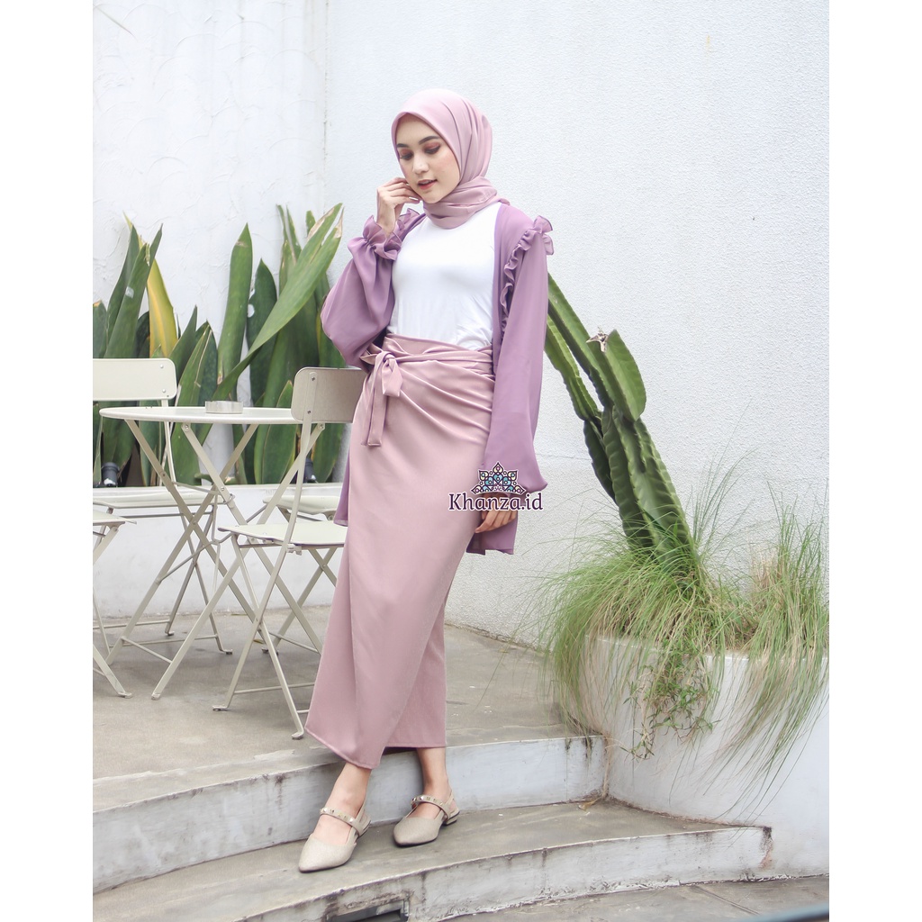 Wrap skirt instan premium all size