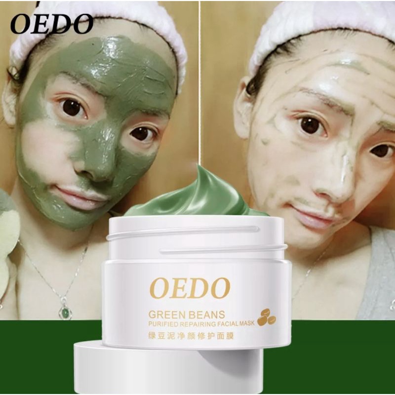 OEDO HOT FACE CLEANSING MUG BEAN MUD PEELING ACNE BLACKHEAD TREATMENT REMOVER CONTRACTIVE PORE WHITE-40ml