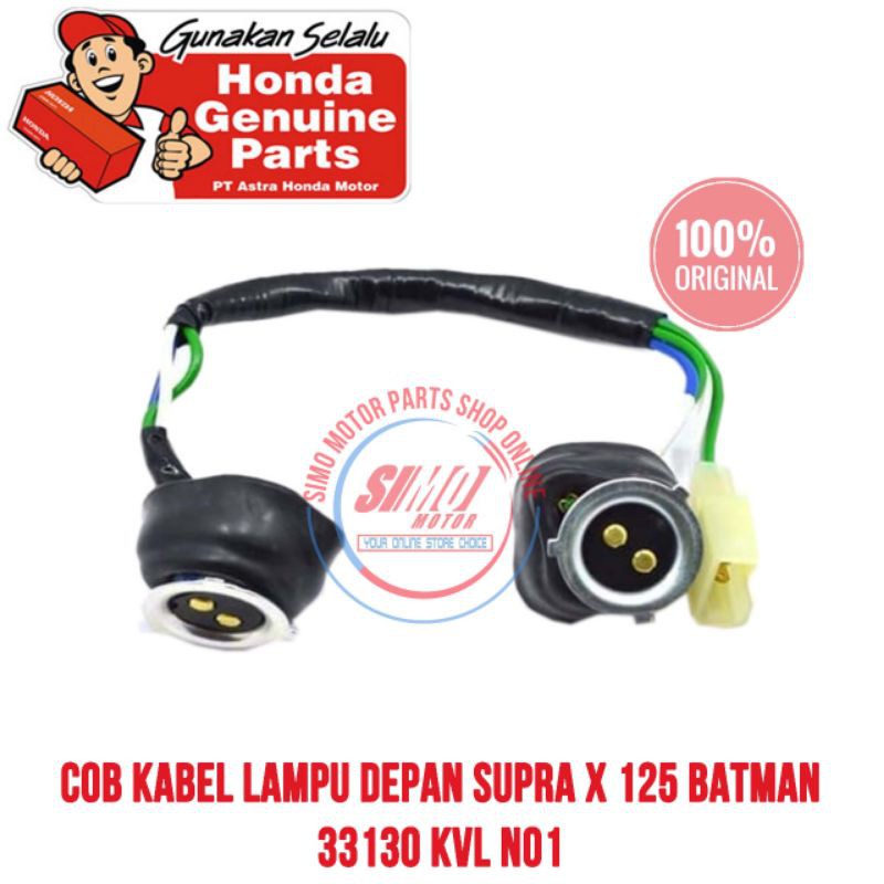 KBL42 Cob Fitting Kabel Lampu Depan Supra X 125 Batman 33130 KVL N01