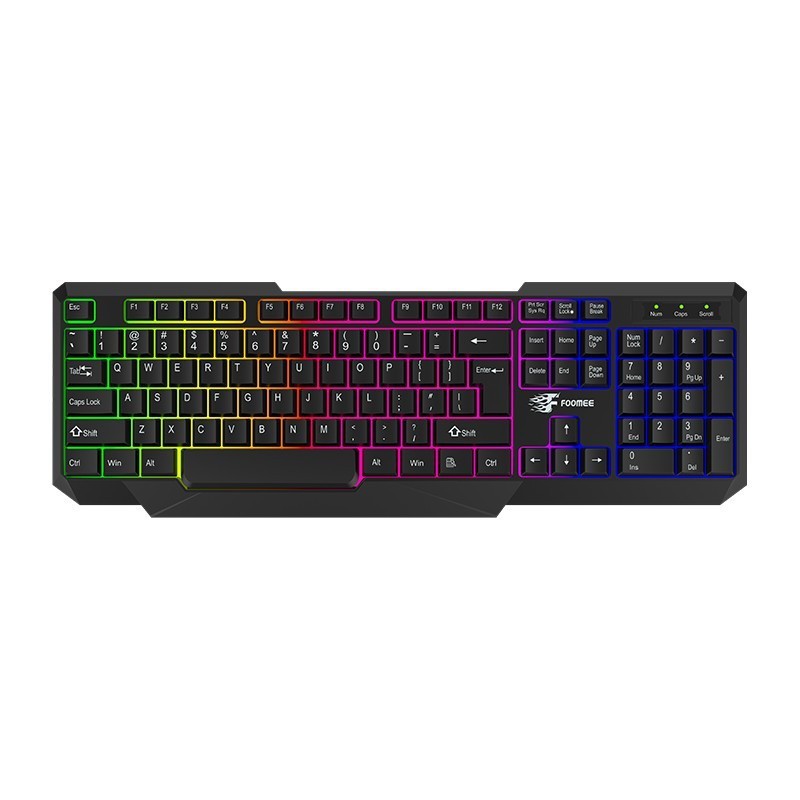 Keyboard Gaming RGB Light FOOMEE VB05 Wired Keyboard RGB Light