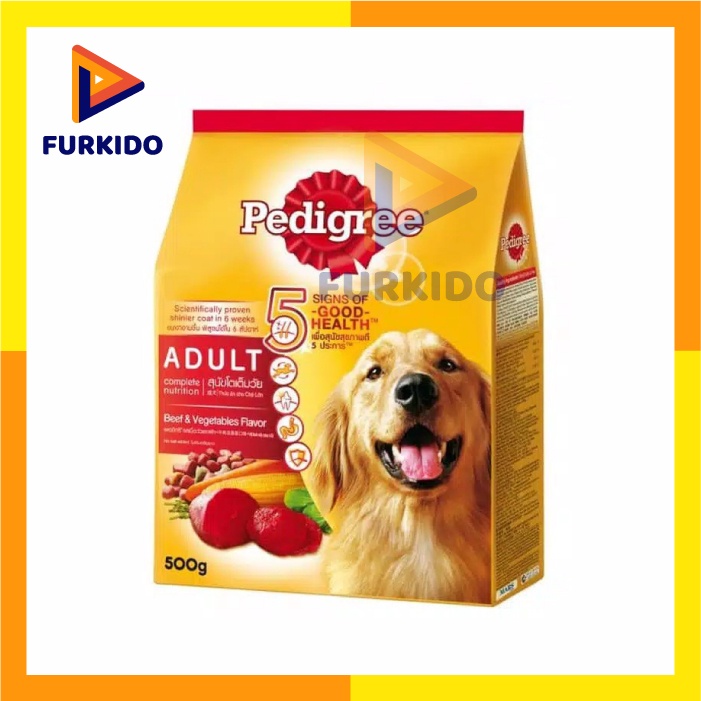 Pedigree Dog Adult Beef &amp; Vegetable 500 Gr / Makanan Kering Anjing