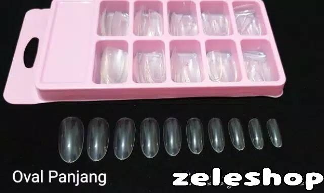 KUKU PALSU POLOS BOX MIKA PINK ISI 100 PCS/Nail art