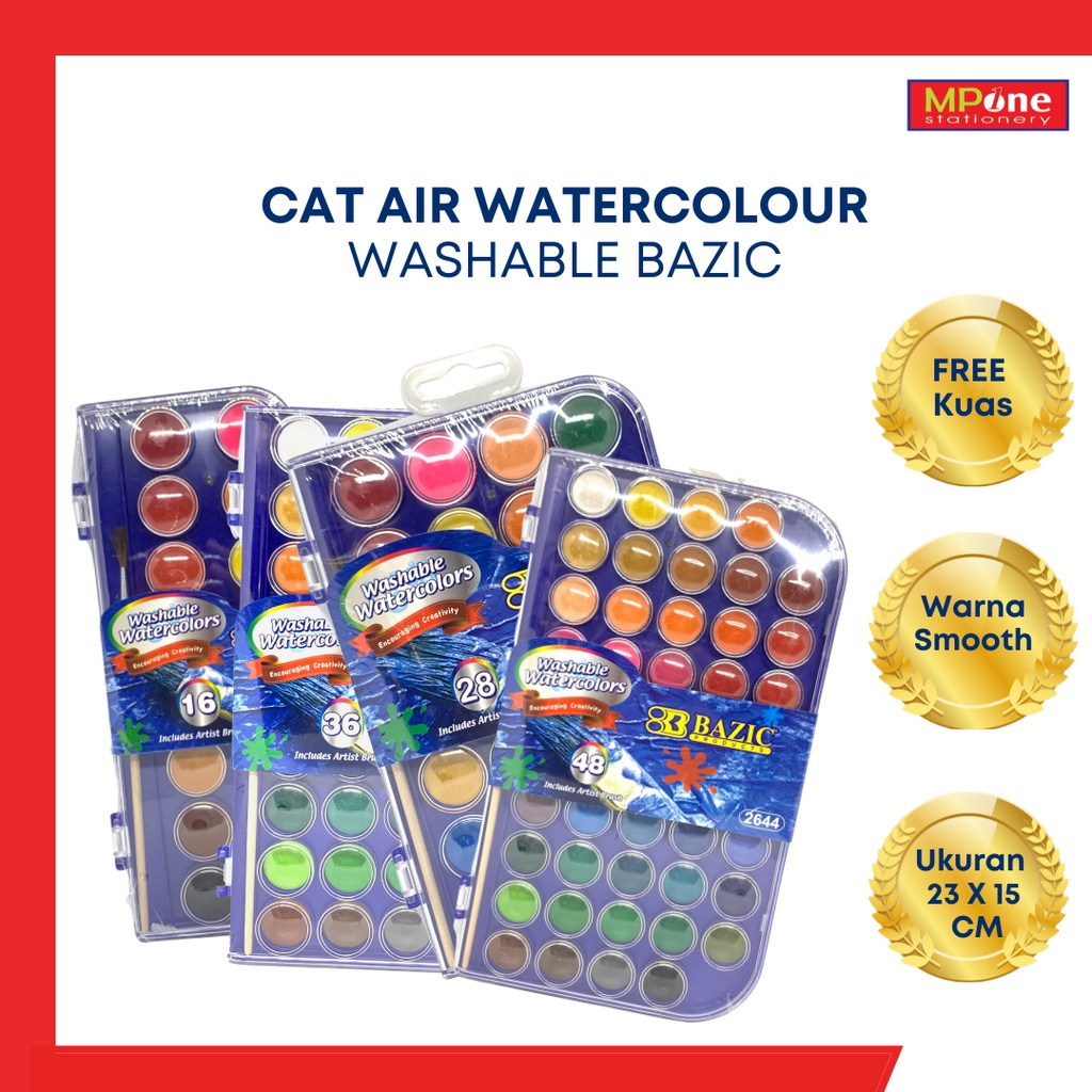 

Cat Air Watercolour Bazic / Cat Air Padat Washable Watercolour Bazic