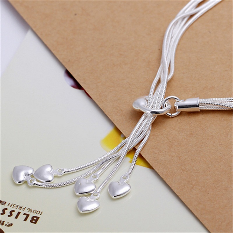 [Ready Stock]Fashion Personality Silver Plated Heart Bracelet Elegant Silver Bracelet