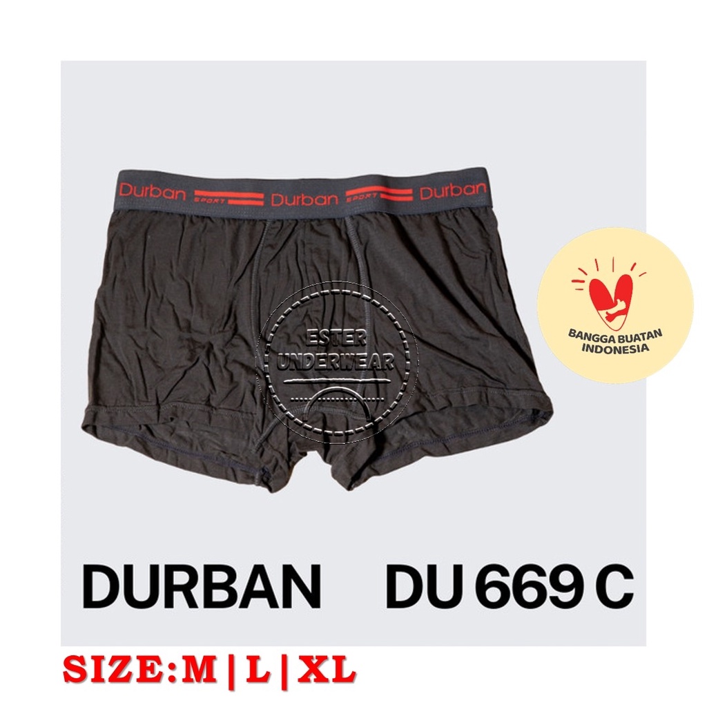 Celana Boxer Pria Durban Sport DU 669C Isi 1Pcs