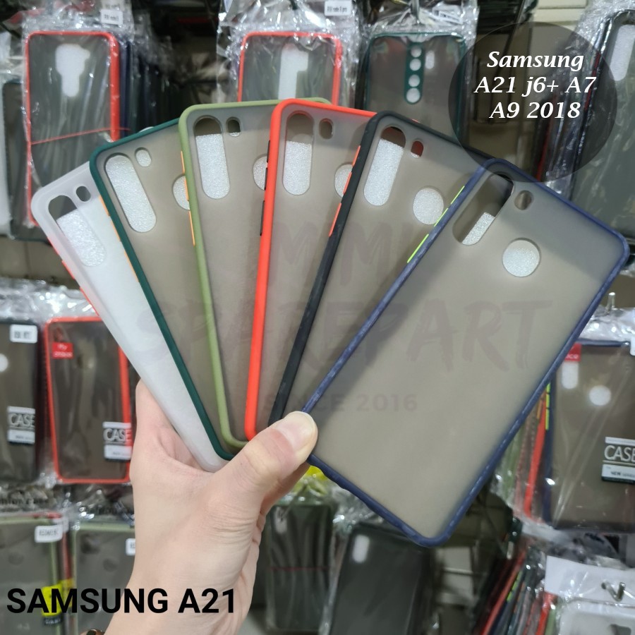 Samsung A21 J6+ PLUS A7 2018 A9 2018 My Choise Pelindung Kamera Case Dove Bumper Aero