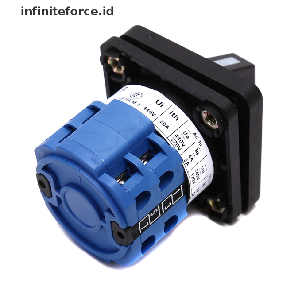 Infiniteforce.Id Switch Putar 4 Posisi 440v 20a 0-1 - 2-3 Lw26-20 / 2