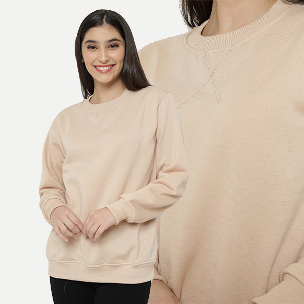 Sweater basic polos Fleece Tebal Pria Wanita Unisex Sweater basic polos Fleece Tebal Pria Wanita Unisex