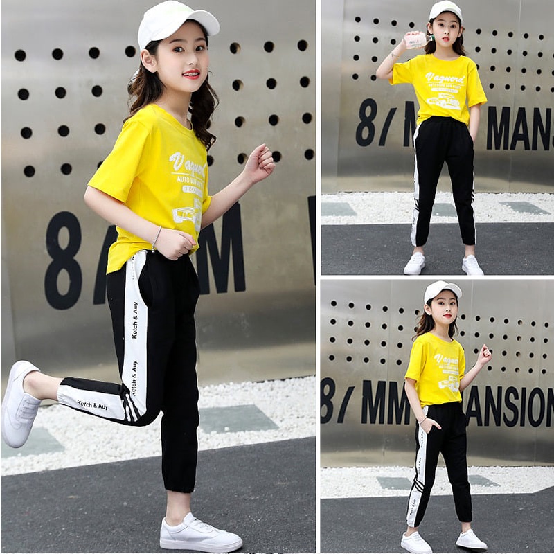 Baju Setelan Anak Perempuan Bright Yellow