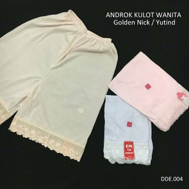 Celana Dalaman Short Androk Kulot Pendek Muat Jumbo Yutind Golden Nick By Belbra