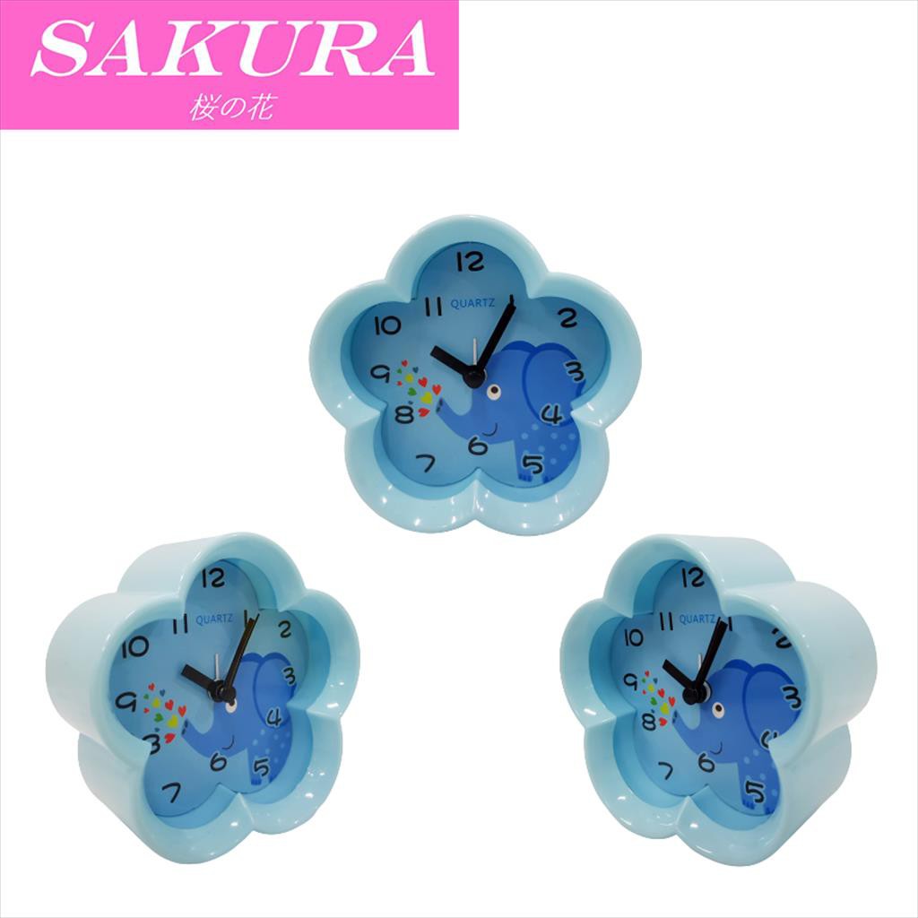 SAKURA Jam Weker/ Jam Beker/ Jam  Meja/ Jam Alarm Bunga 285