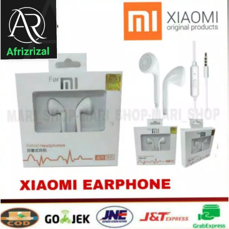 HEADSET XIAOMI HANDSFREE XIAOMI EARPHONE XIAOMI BUAT SEMUA JENIS SMARTPHONE JACK 3,5MM