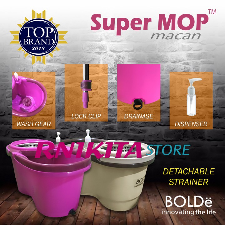 BOLDe SUPERMOP MACAN 2 IN 1 - Saringan Pengering Bisa Dilepas