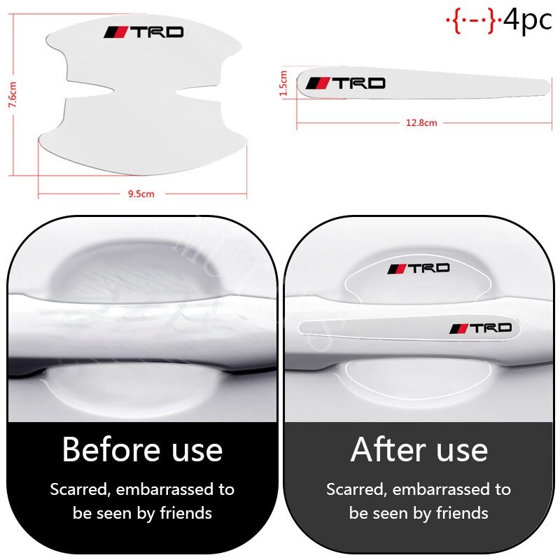 8pcs Stiker Pelindung Gagang Pintu Mobil Transparan Anti Gores Untuk Toyota Avanza Rush Kijiang Innova Calya Razie Yaris Wish Corolla Cross