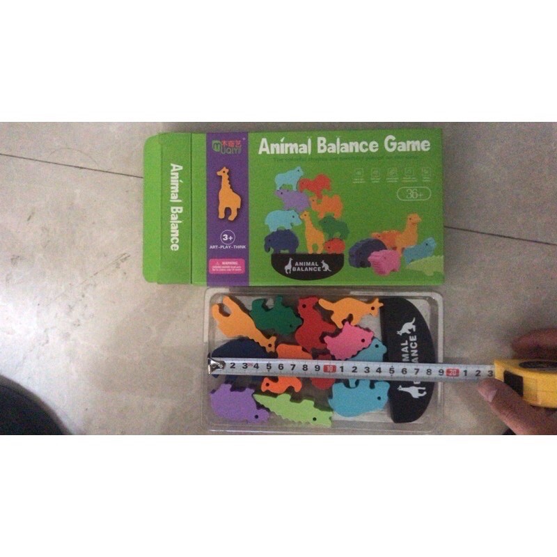 wooden animal balance - mainan latihan keseimbangan anak - mainan edukasi anak kado anak hadiah anak