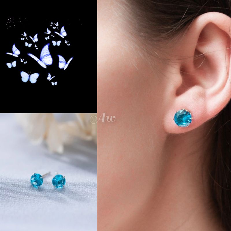 Anting tusuk berlian simpel untuk wanita fashionAnting Fashion Kristal Berlian Imitasi Anting-Anting
