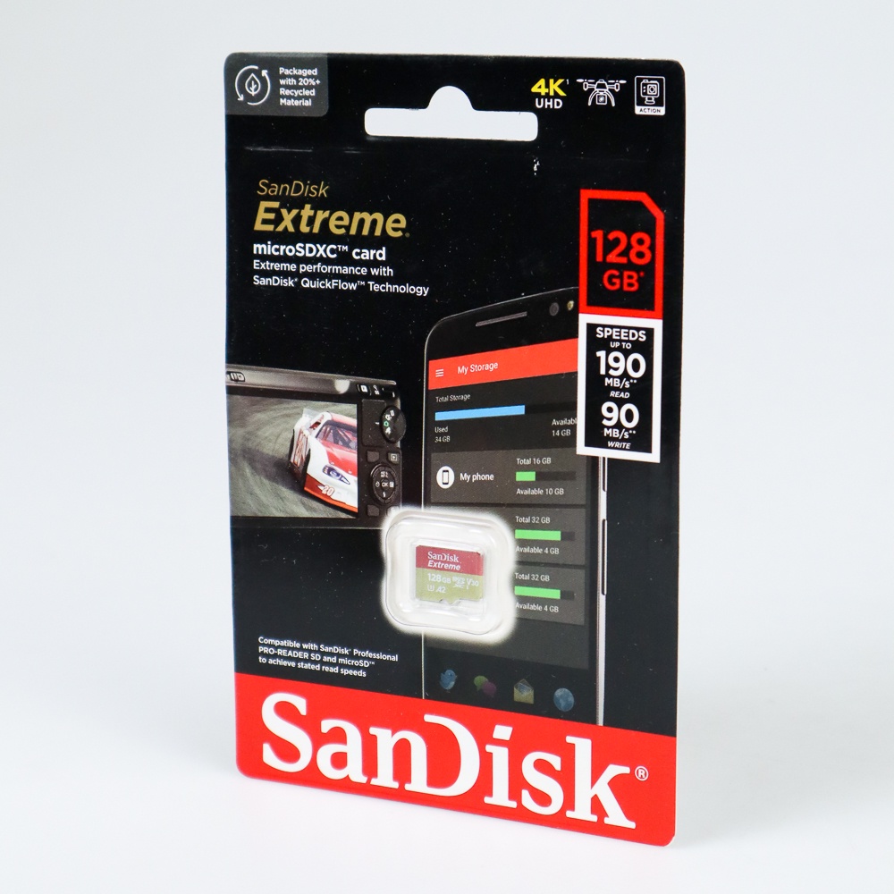 Sandisk MicroSDXC Extreme V30 A2 U3 4K 128GB - SDSQXAA-128G