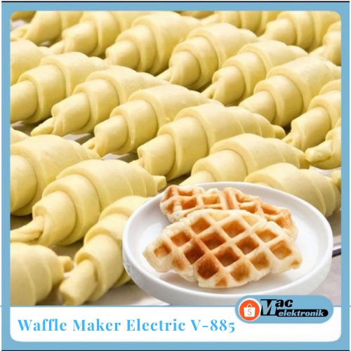 ALAT PEMBUAT ROTI WAFFLE ATAU CROFFLE MAKER ORI VIPOO 2 LAPIS PEMANGGANG ROTI WAFFLE SANDWICH V-885