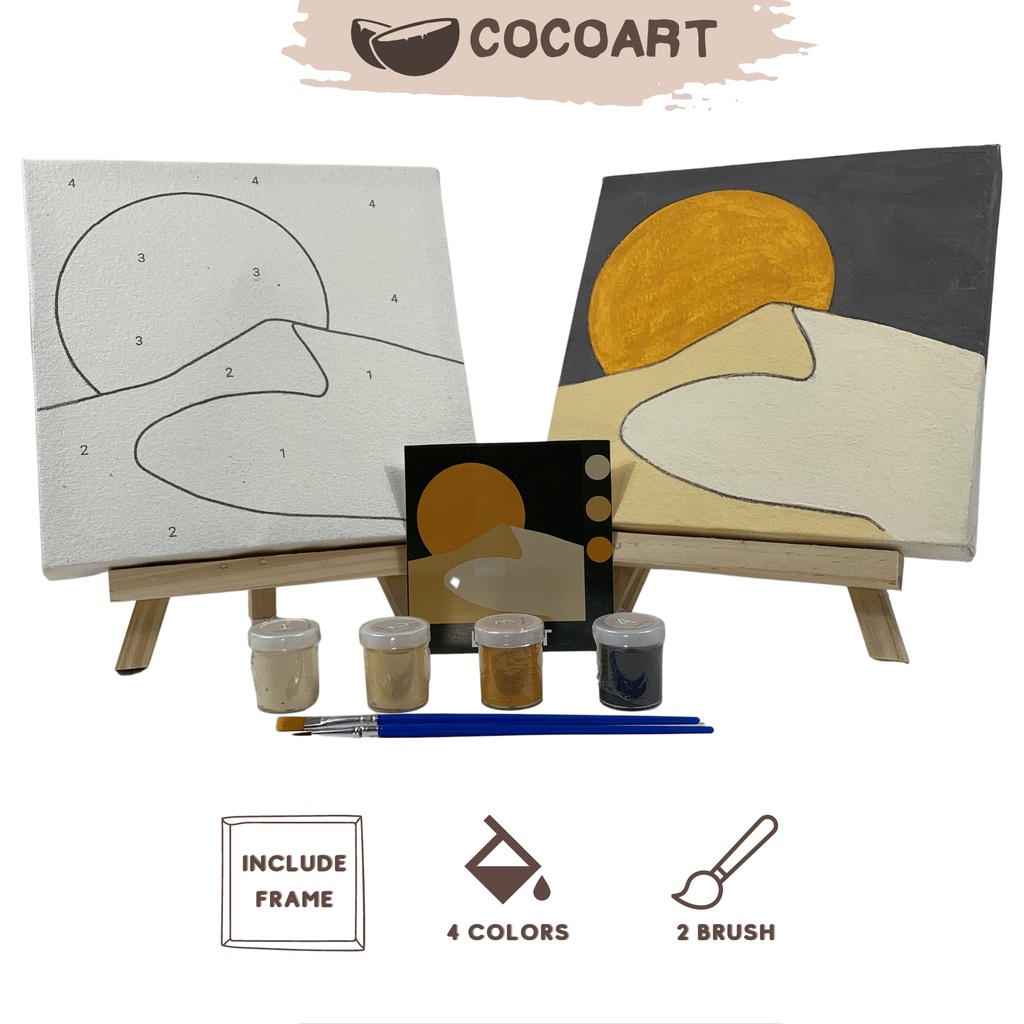

Paint By Number Kit [ DESERT ] - Cocoart.id I Kanvas 20 x 20 cm