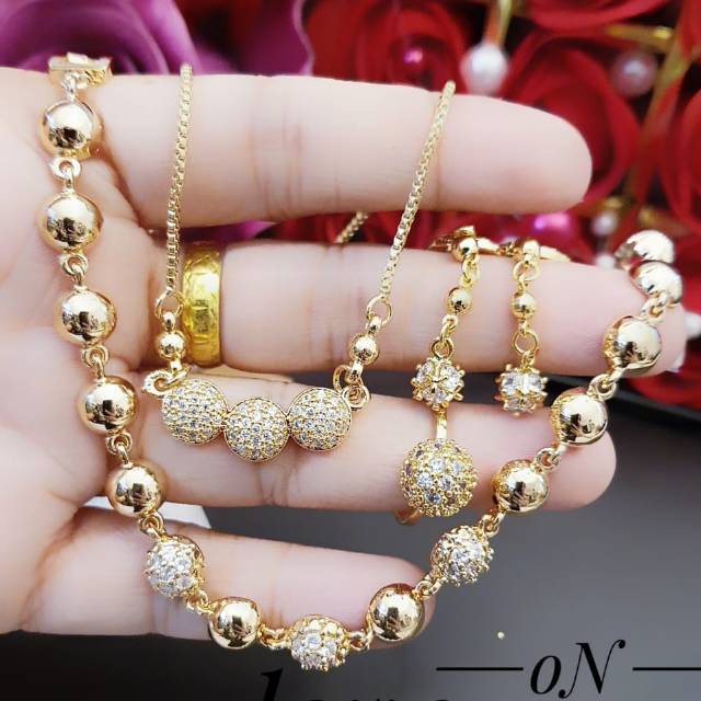 Xuping set perhiasan lapis emas 24k 0122