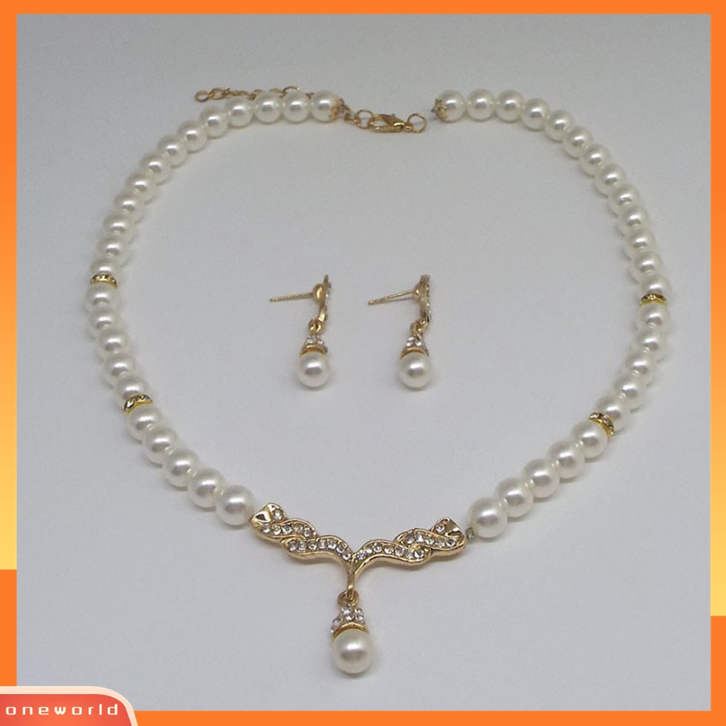 Set Perhiasan Kalung Anting Bentuk Unik Bahan Alloy Untuk Pesta