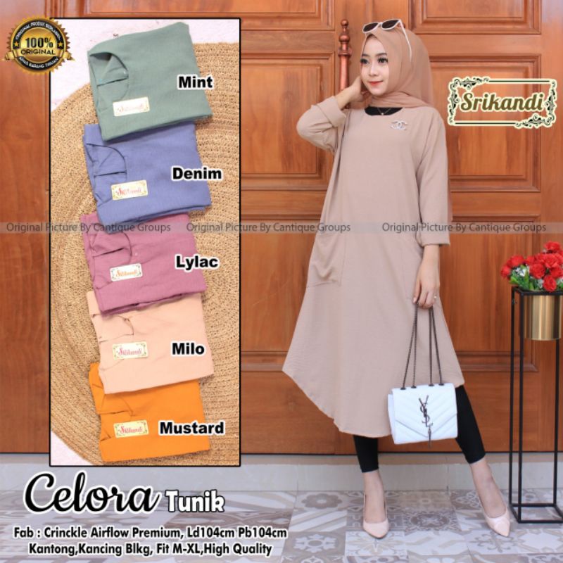 celora tunik polos by srikandi
