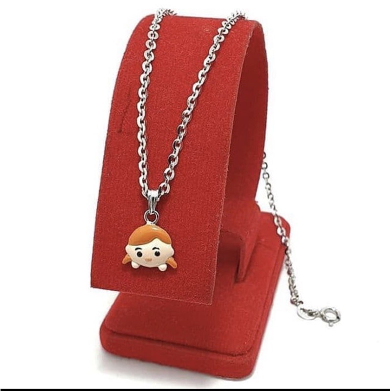 Kalung anak liontin perak kalung liontin anak perak 925 lapis emas putih