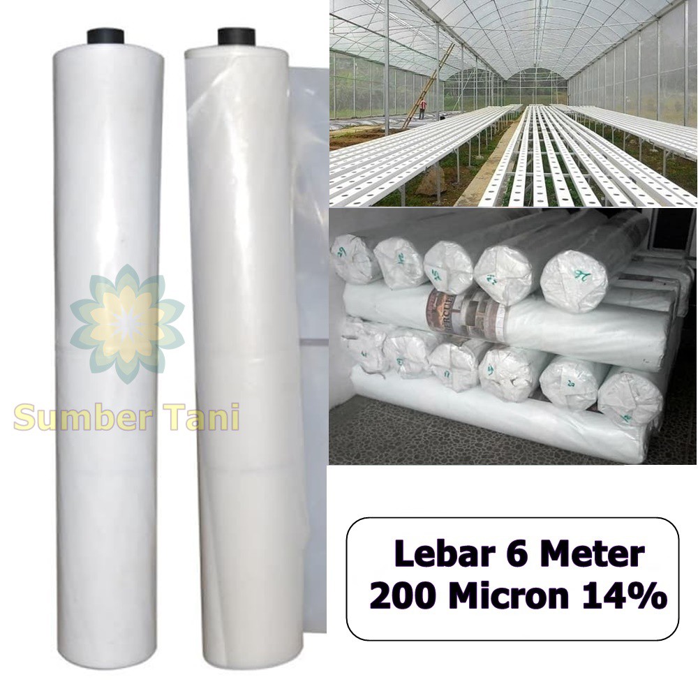 Plastik UV 200 Micron 14 % Lebar 6 meter Plastik Green House
