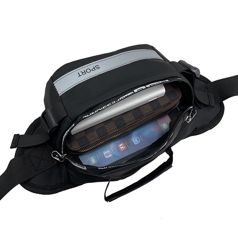 TAS PINGGANG DADA PUNGGUNG 3 IN 1 TAHAN AIR RINGAN DENGAN REFLECTOR CAHAYA