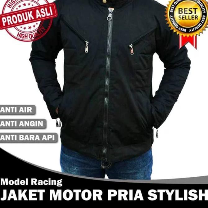JAKET COWOK JAKET MOTOR PRIA STYLISH ANTI AIR/ANGIN/BARA API MODEL RACING