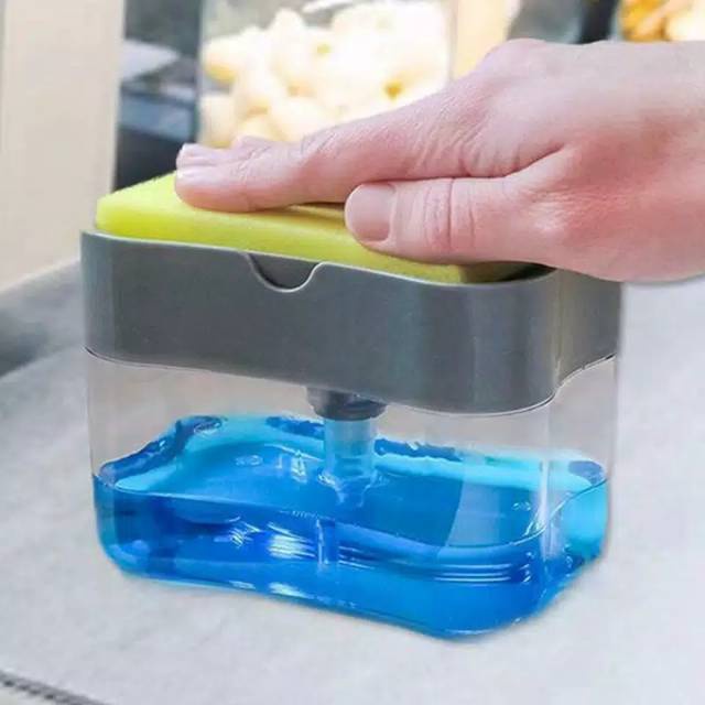 Dispenser Sabun Cuci Piring Sponge Holder Spons 2 In 1