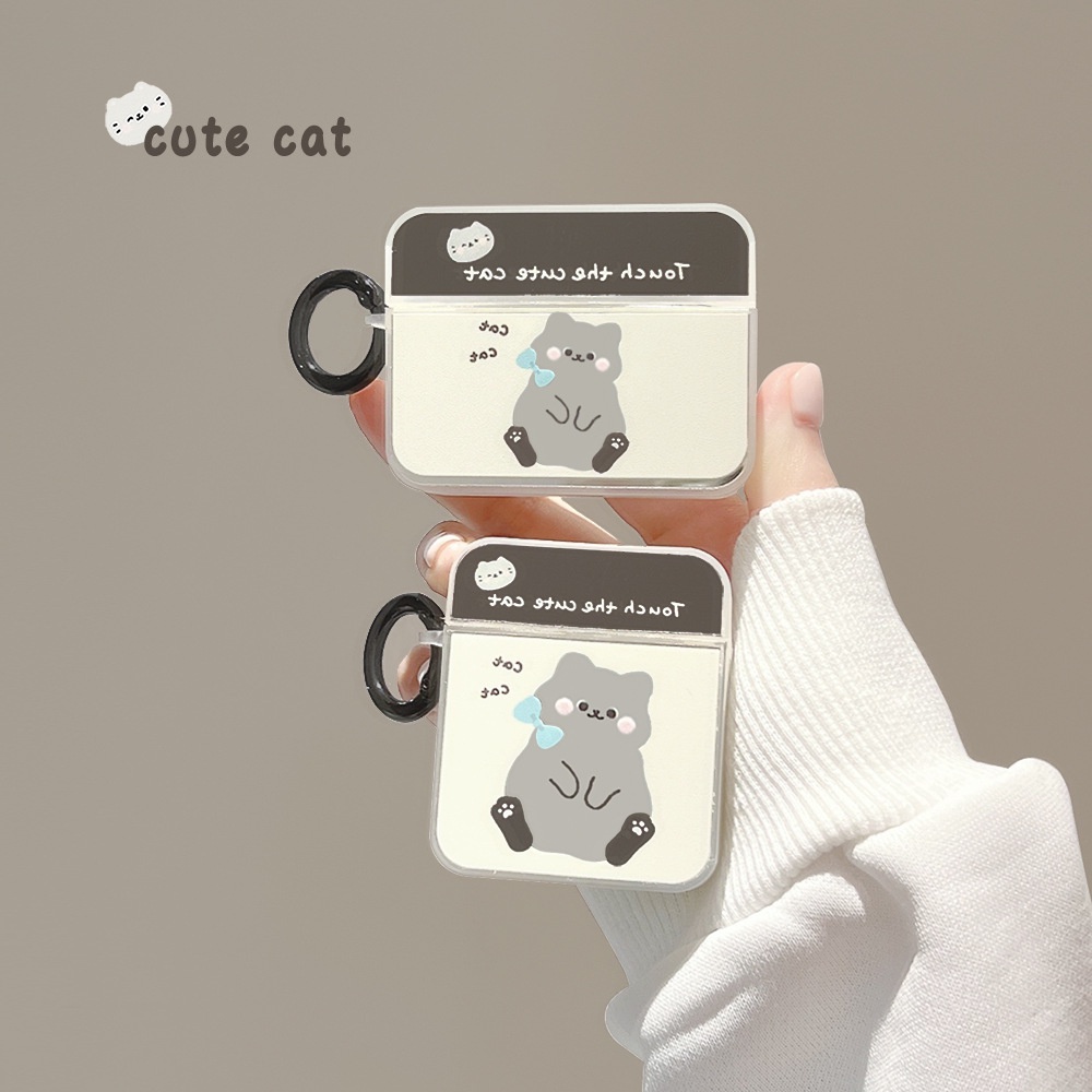 Soft Case Silikon Motif Kartun Kucing Lucu Untuk Earphone Bluetooth Airpods 1 2 3 Pro