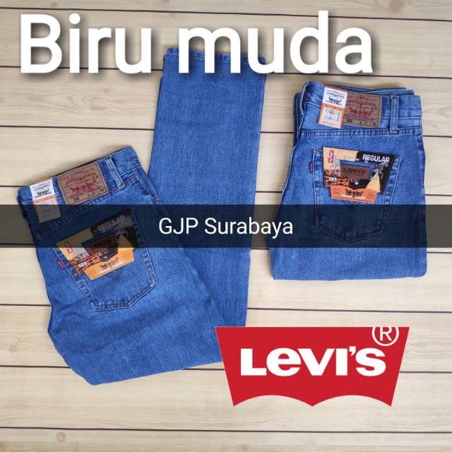 celana kerja pria jeans denim panjang size 27 - 38