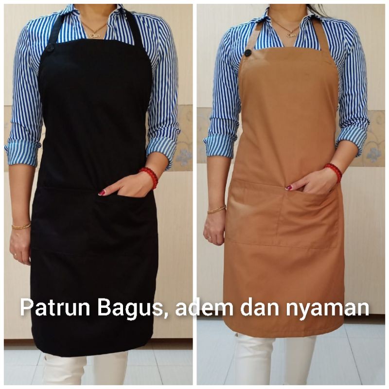 Celemek Apron  Cotton Full Cokelat Harga Murah Kualitas 