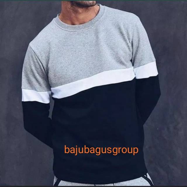 Jaket sweater kombinasi S M L XL  XXL