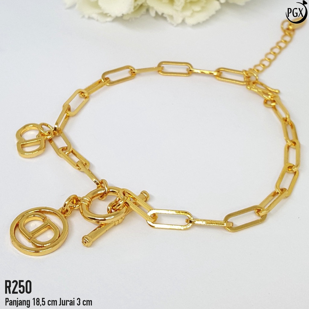 PGX Gelang Tangan Xuping Wanita Perhiasan Lapis Emas Aksesoris Fashion Premium - R250