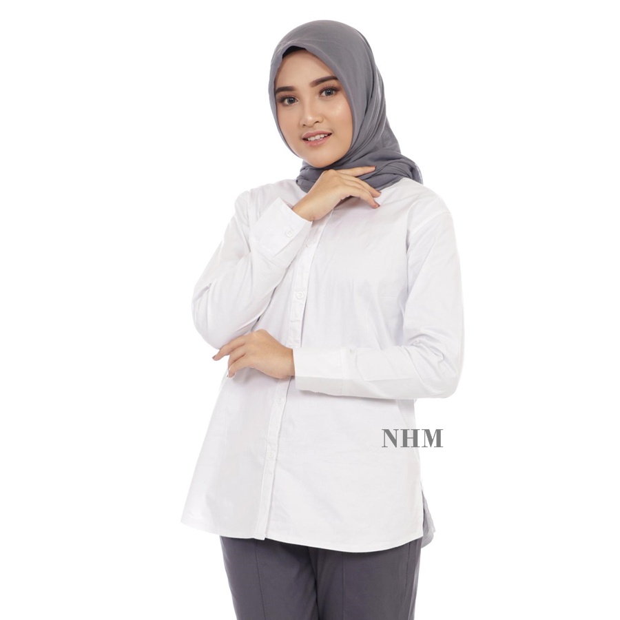 Nhm Kemeja Putih Wanita Kerja, Kemeja Polos Jumbo, Nhm Kemeja Polos Kerja