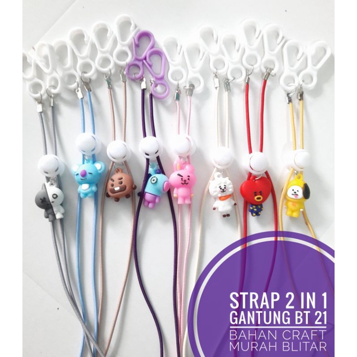 Strap 2 in 1 Gantung  BT 21 series/konektor masker