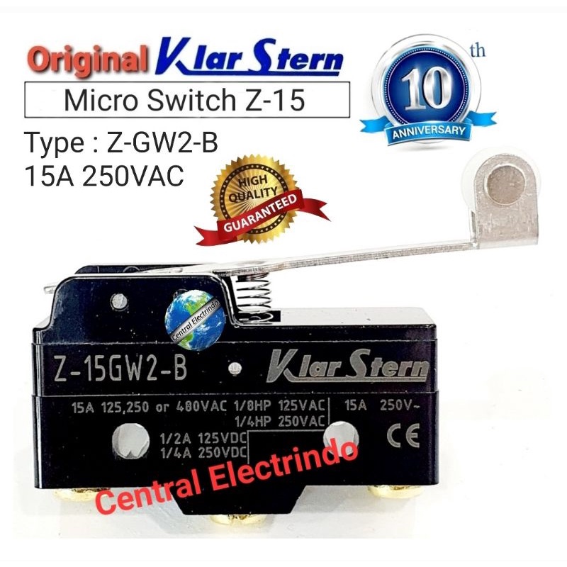 Limit Switch Micro Switch KLARSTERN Z-15GW2-B 15A 250VAC High Quality.