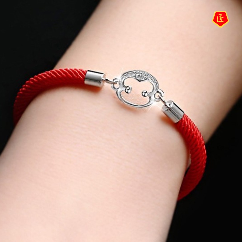 [Ready Stock]Fashion Diamond Monkey Hollow Bracelet