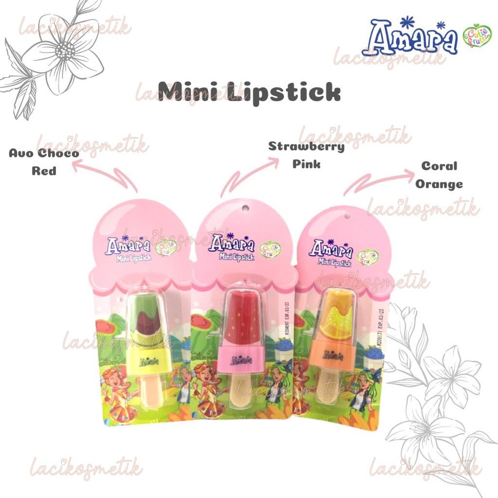 ✨LACIKOSME✨ AMARA MINI LIPSTICK - KOSMETIK UNTUK ANAK-ANAK BPOM ORIGINAL