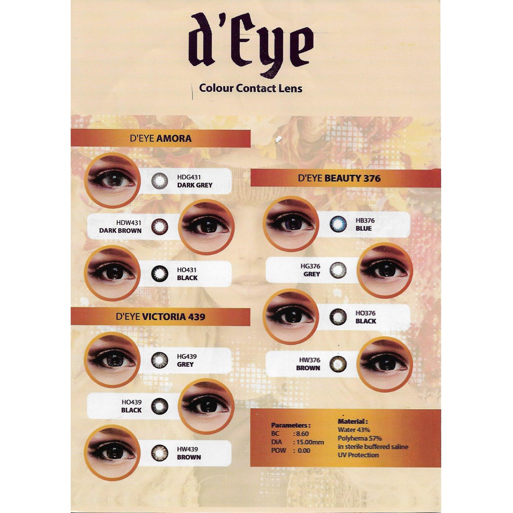 Softlens d'eye/d eye Beauty (hanya normal)