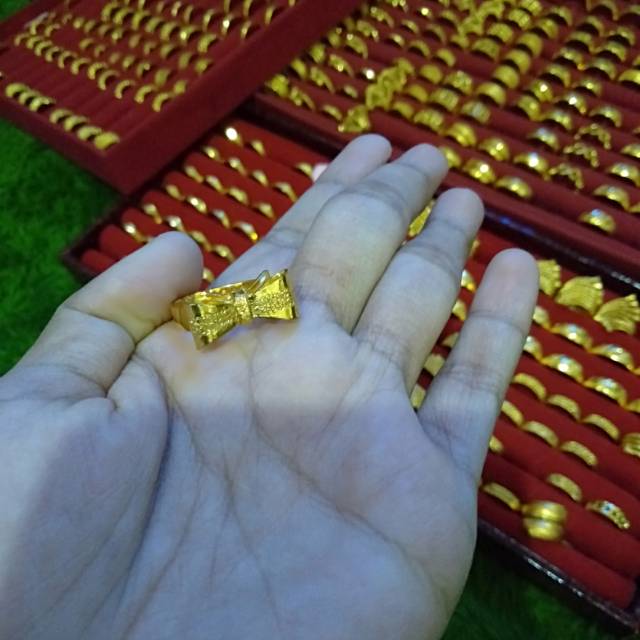 Cincin pita lapis emas (termurah)